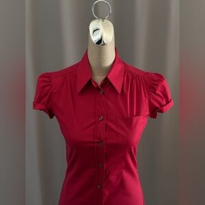 PRADA Red Button Down Shirt